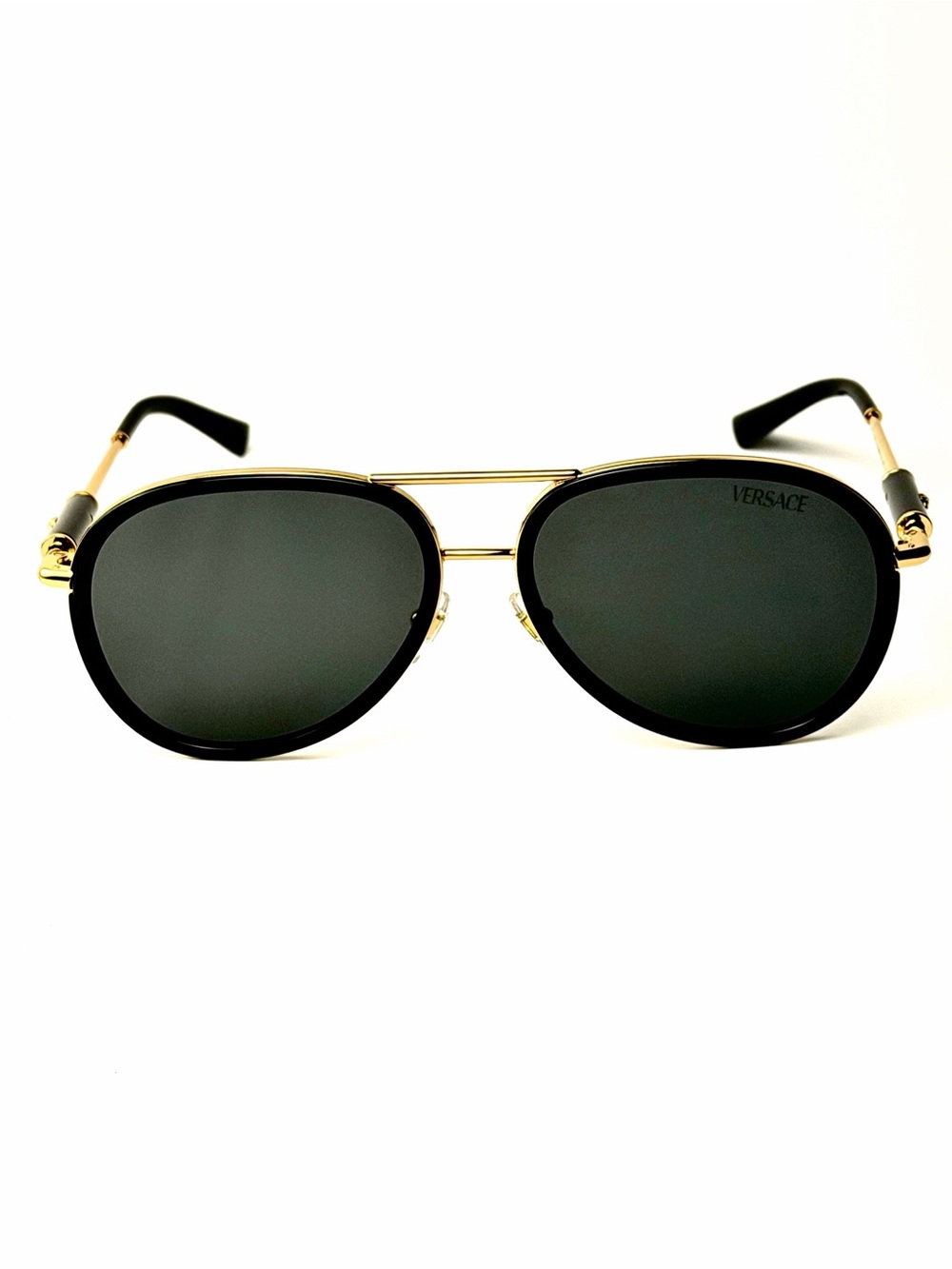 Versace Mod 2260 1002/87 Black Gold Aviator Pilot Authentic New - Picture 12 of 13